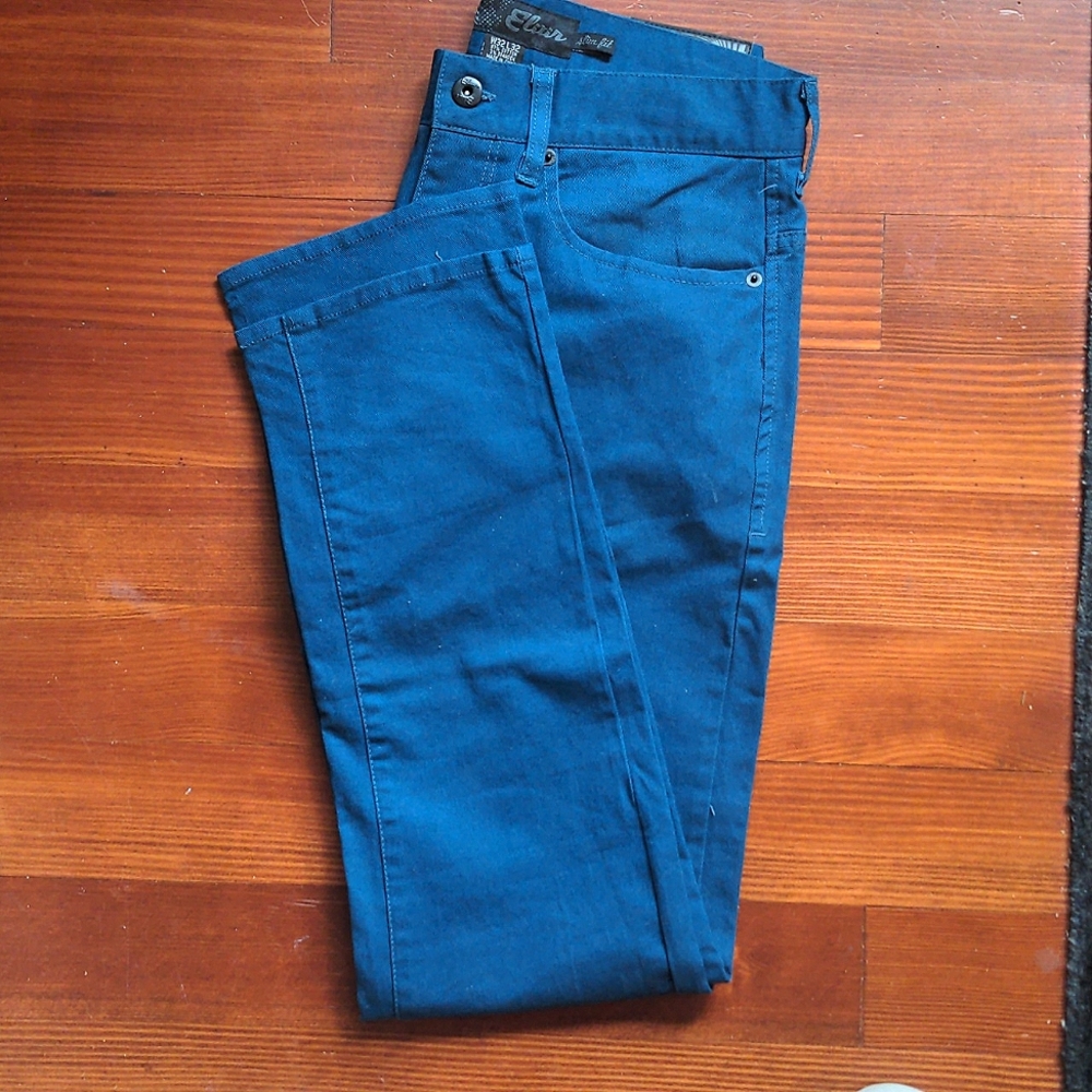 32x32 Dark teal skinny jeans